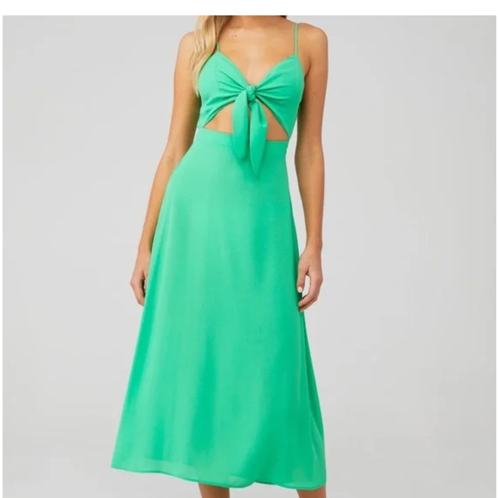 Show Me Your MuMu Green Tie Dress Sz XS
